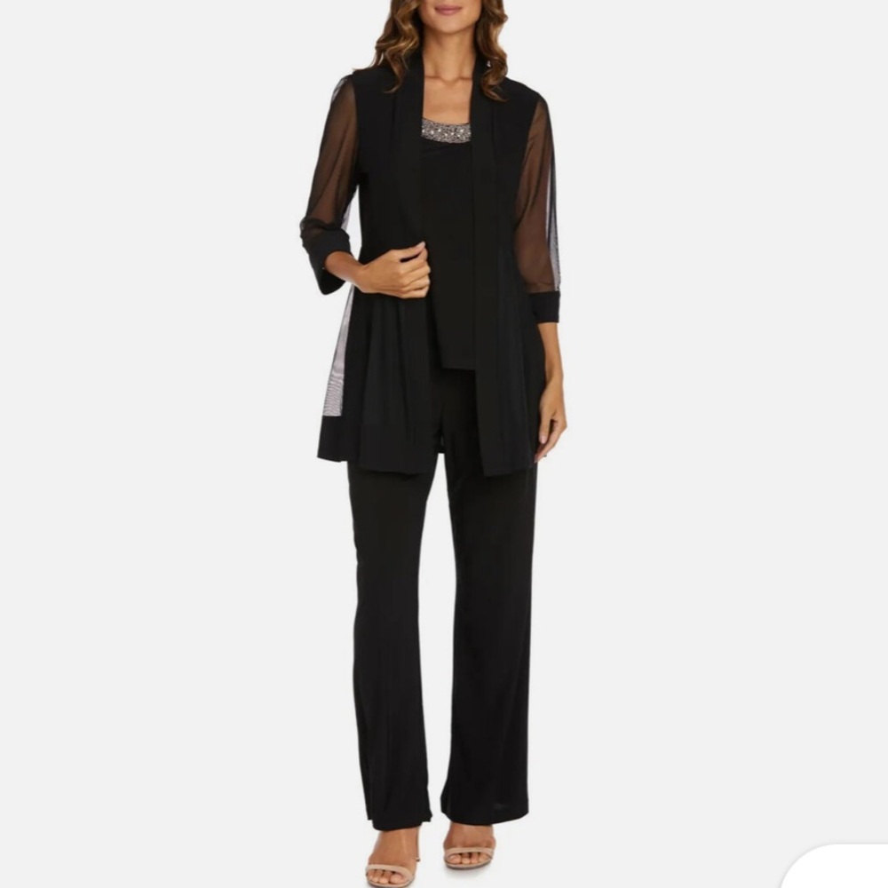 R&M Richard's Blue Beaded Two-Piece Suit NWT